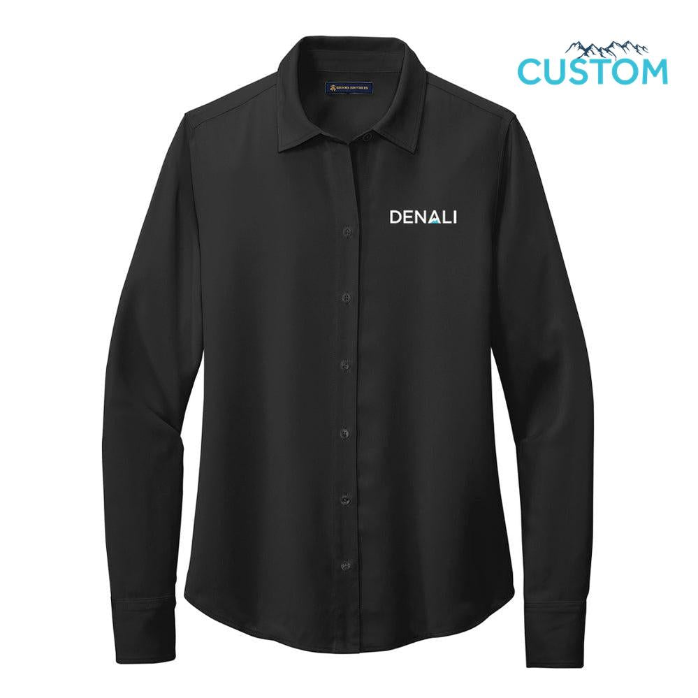 Denali Brooks Brothers Women's FullButton Satin Blouse