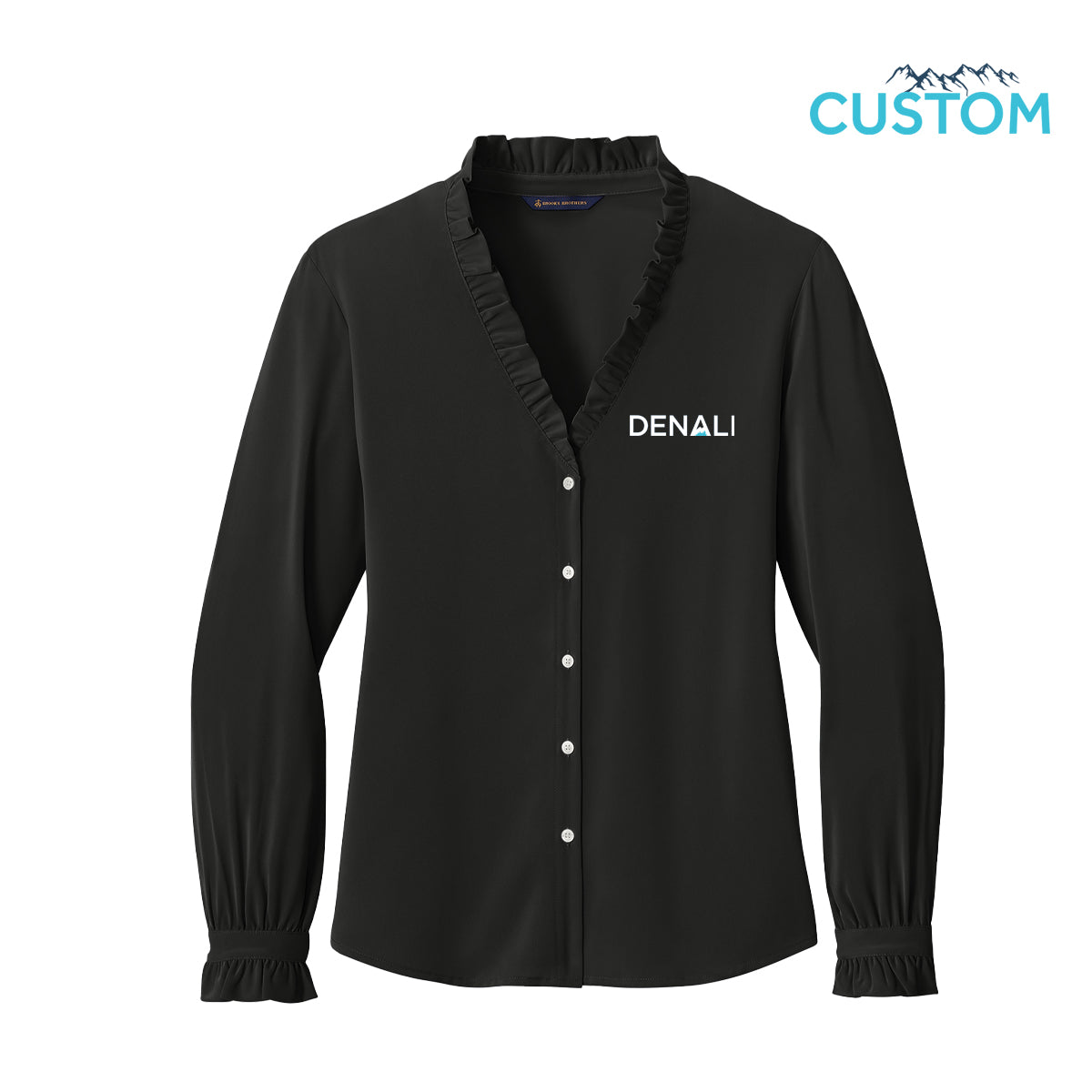 Denali Brooks Brothers® Women’s Long Sleeve Ruffle Collar Blouse