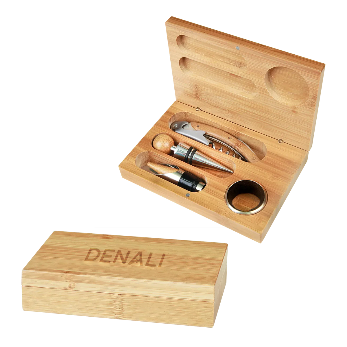 Denali Bamboo 4-Piece Wine Tool Set