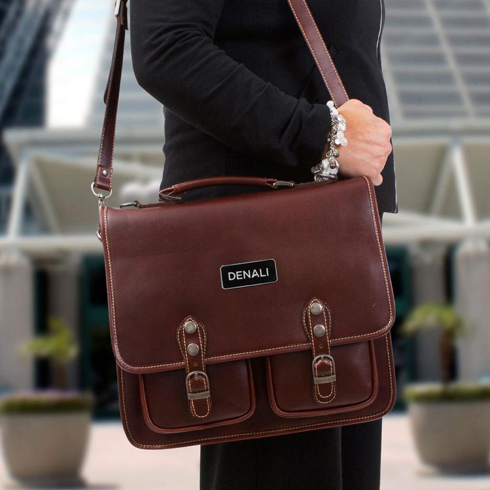 Denali Dark Leather Briefcase