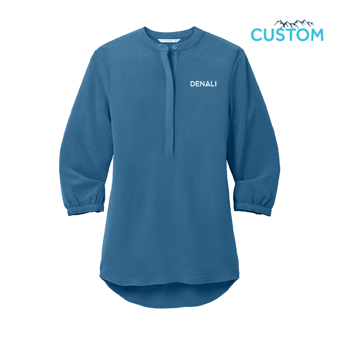 Denali Women's 3/4-Sleeve Textured Crepe Tunic