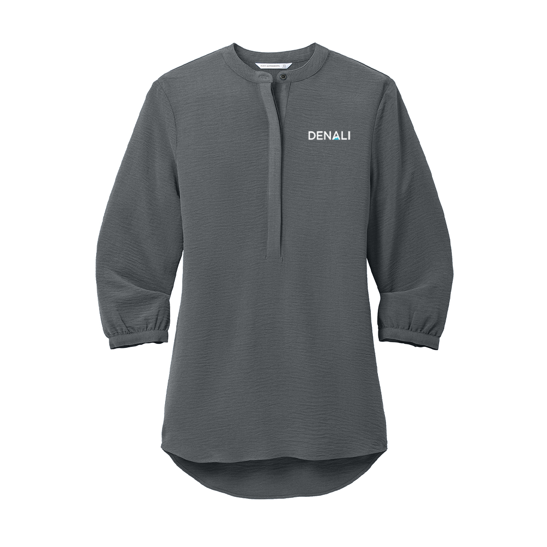 Denali Women's 3/4-Sleeve Textured Crepe Tunic