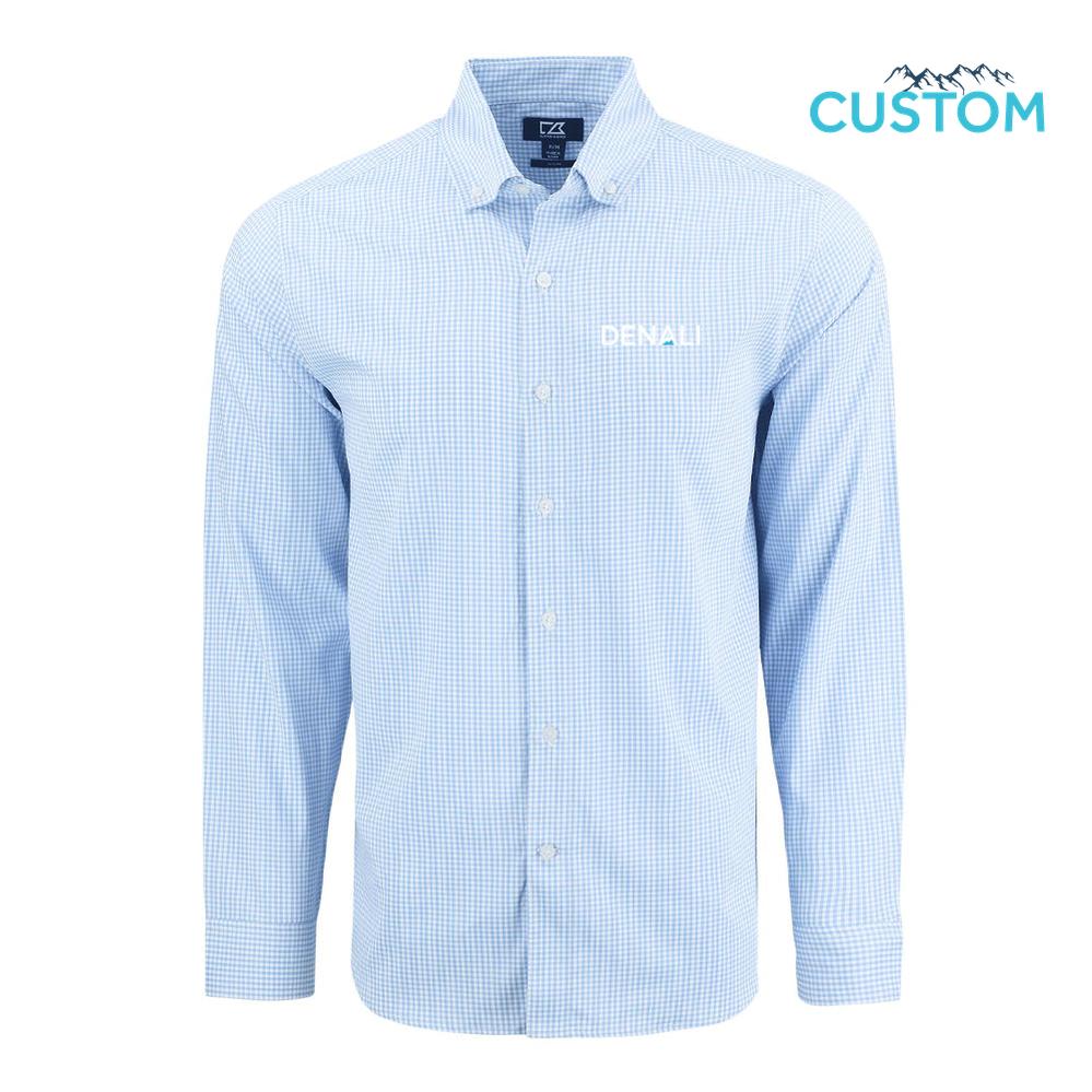 Denali Skyline Epic Confidence Recycled Gingham Mens Long Sleeve Dress Shirt
