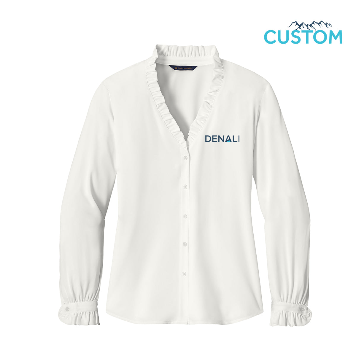 Denali Brooks Brothers® Women’s Long Sleeve Ruffle Collar Blouse