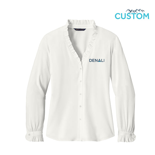 Denali Brooks Brothers® Women’s Long Sleeve Ruffle Collar Blouse