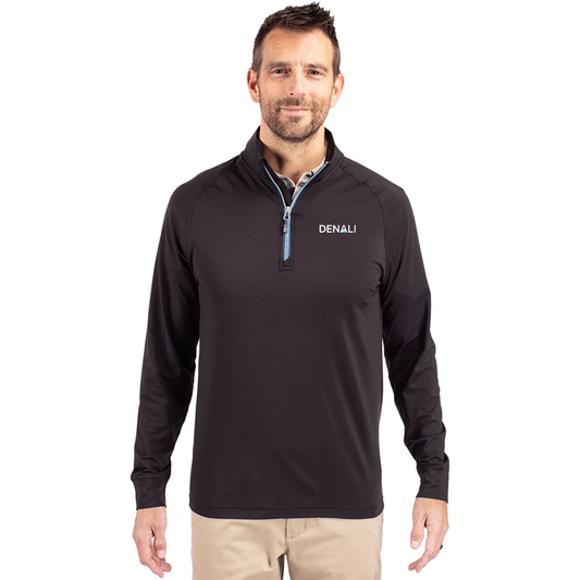 Denali Cutter & Buck Adapt Eco Knit Stretch Recycled Mens Big and Tall Quarter Zip Pullover