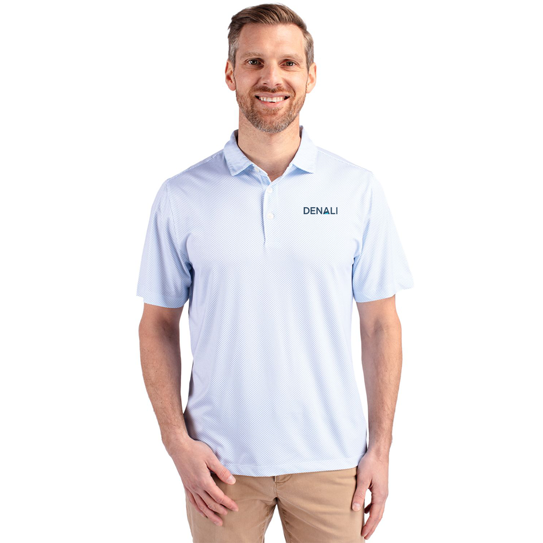 Denali Cutter & Buck Pike Eco Symmetry Print Stretch Recycled Mens Polo