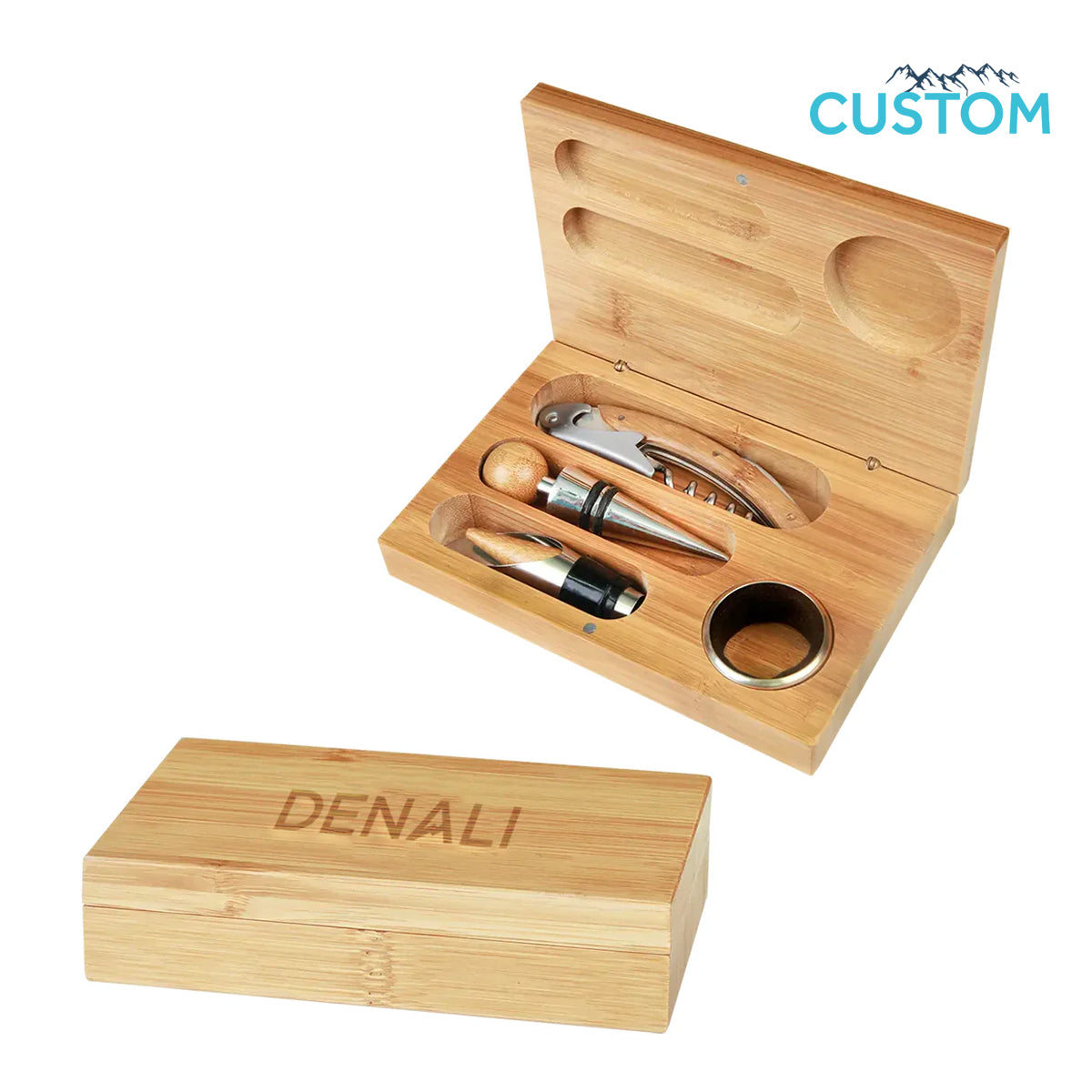 Denali Bamboo 4-Piece Wine Tool Set